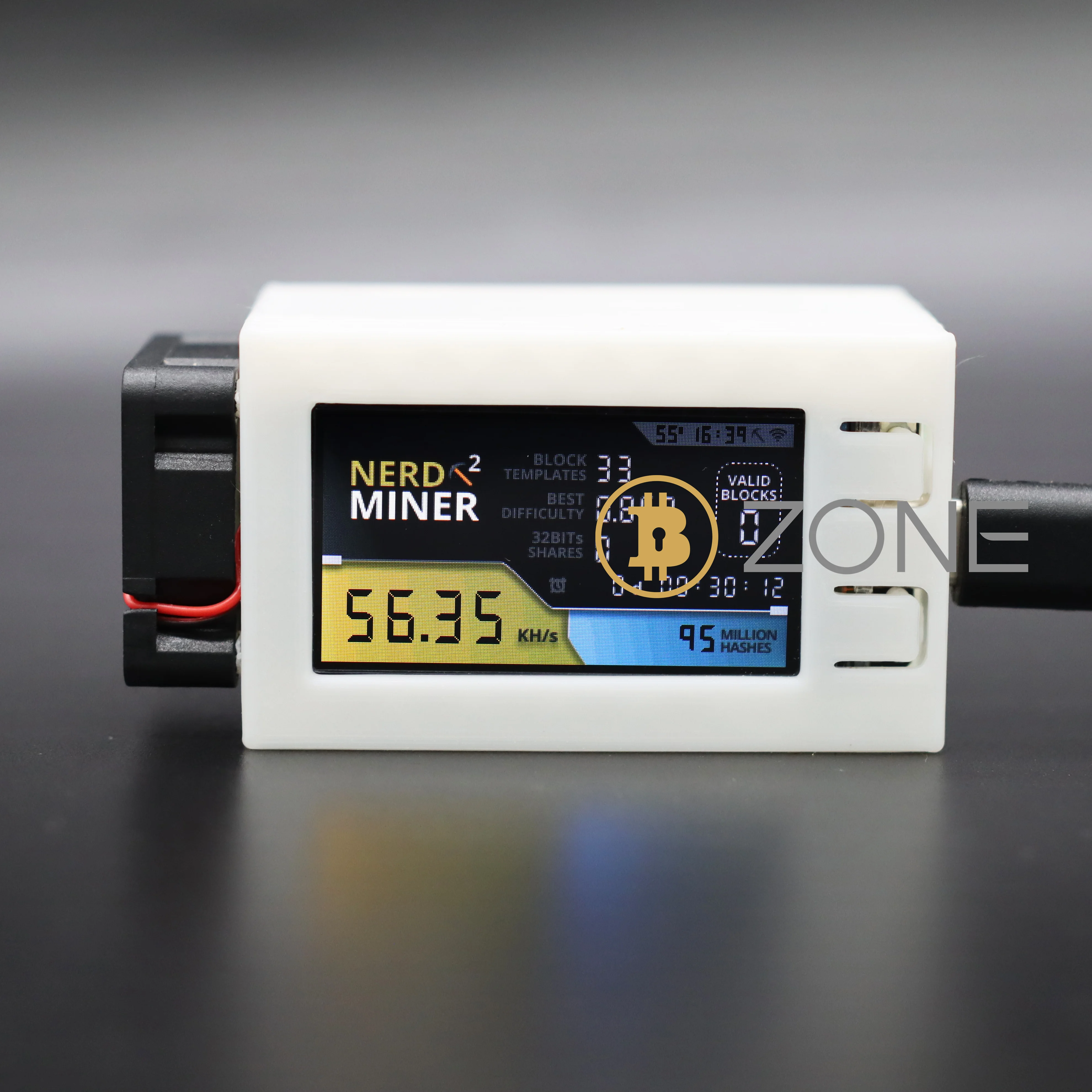 Bitcoin Nerd miner V2 Pro Solo Bitcoin Lotterie Miner Hashrate 56 k/s BTC Crypto Nerd Miner Image