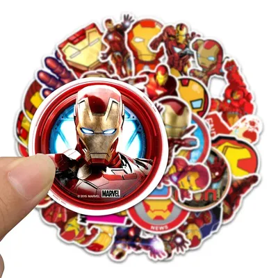 Disney Marvel Avengers Aufkleber Iron Man Aufkleber DIY Gitarre Laptop Gepäck Skateboard Graffiti Aufkleber Spaß für Kinderspiel zeug Image