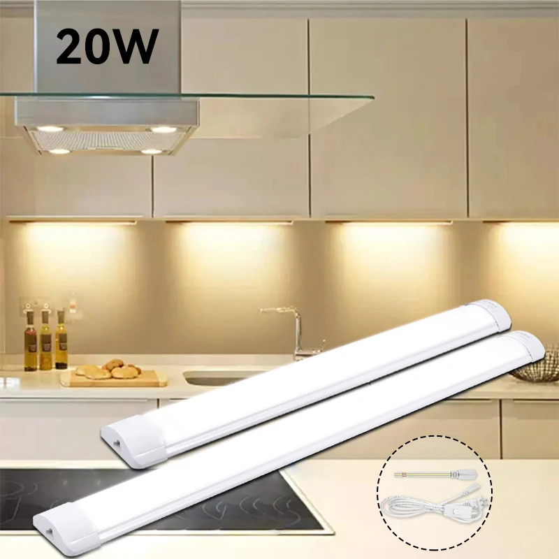 Led-leuchten Für Küche Schrank Lampe LED Beleuchtung 20W 10W Wand Rohr Licht Lampara 110V 220V innen Beleuchtung