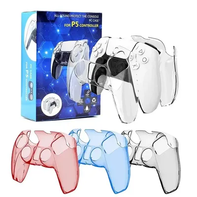 Für ps5 dualsense controller klare pc abdeckung ultra schlanke transparente schutz haut hülle für Image