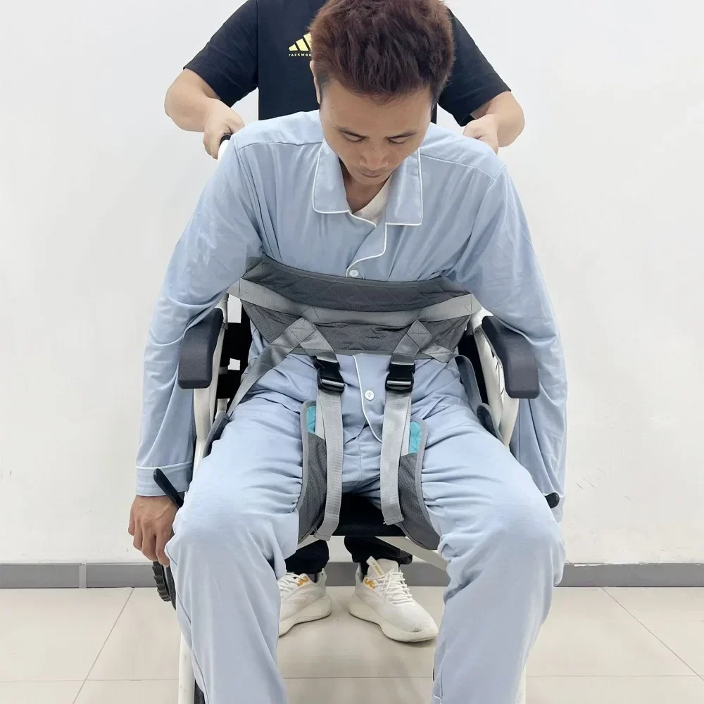 Ältere Zurückhaltung Gürtel Sitz Befestigungs Gürtel Rollstuhl Bein Schutz Pflege Sicherheitsgurt Verstellbaren Riemen Patienten Pflege Liefert Image