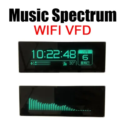 3 in1 wifi vfd Musik spektrum Anzeige Füllstand anzeige Rhythmus analysator Uhr Plakat Nachricht App Sprach fernbedienung Image