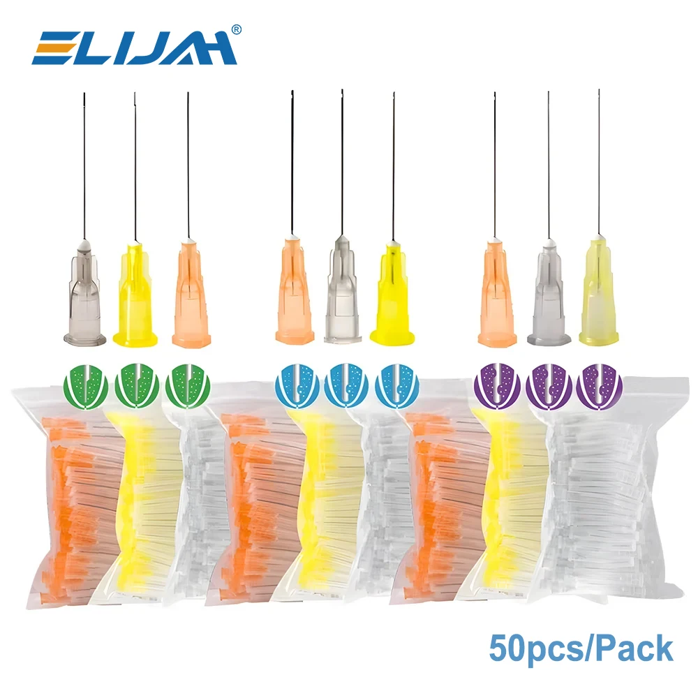 50Pcs Eco Barrel Endo Bewässerung Nadel Zahnmedizin Reinigung Nadel Endodontie Spülung Kanüle Dental Spülung Spitze Wurzel Kanal Spitze Image