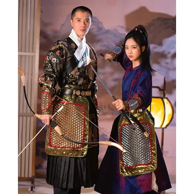 Alte Hanfu Python Robe Männer Karneval Halloween Chinesischen Bogenschütze Cosplay Kostüm Paare Hanfu Python Kleid Grün Für Frauen Männer Image