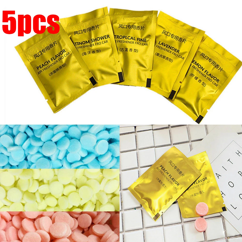 5 Teile/paket Auto Lufterfrischer Für Auto Vent Clip Parfüm Ersatz Solide Parfüm Pillen Auto Styling Zubehör Vent Lufterfrischer Image