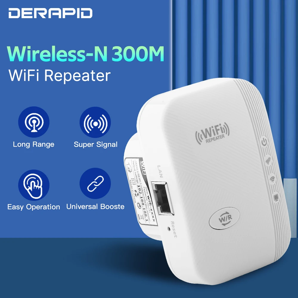 300Mbps Wireless WIFI Repeater 2,4G Wifi Range Extender Wi-Fi Signal Booster Verstärker 802,11 N Netzwerk Karte Adapter Einfache Einstellung