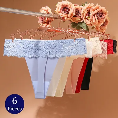 Trowbridge 6 teile/satz Damen höschen sexy Spitze Riemen süße Unterwäsche atmungsaktive Dessous Image