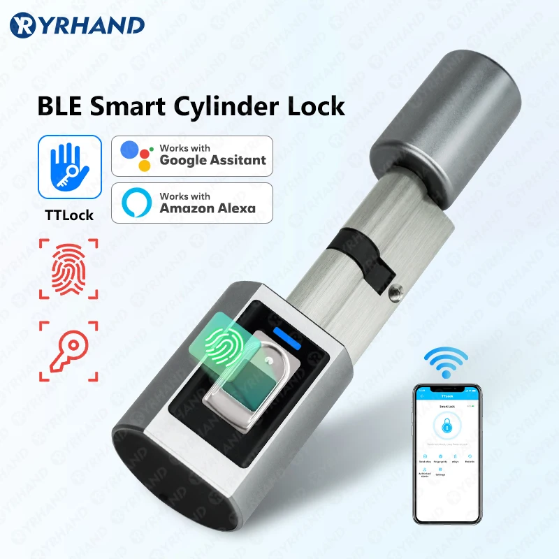 Ttlock Fingerprint Smart einstellen Zylinder Schloss passwort Biometrische Elektronische türschloss mit digitale Tastatur Hause intelligente sperre