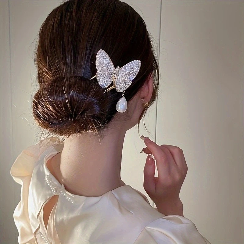 Schmetterlings haarnadel, elegante High-End-Haarnadel, exquisite und einfache Haarschmuck, geeignet für die tägliche Freizeit kleidung, Urlaubs teil Image