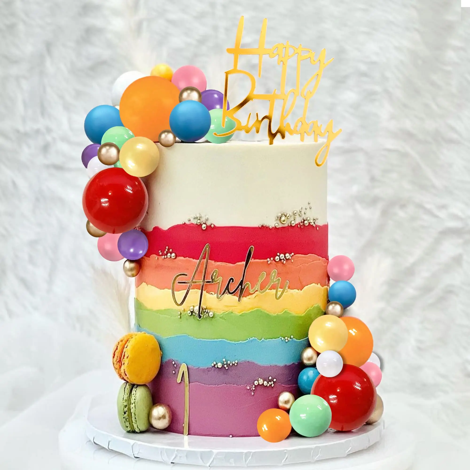 35 stücke Regenbogen kuchen Topper 9 Farben Bälle Kuchen Dekorationen DIY Kuchen einsatz für Geburtstags feier Hochzeit Baby party liefert Image