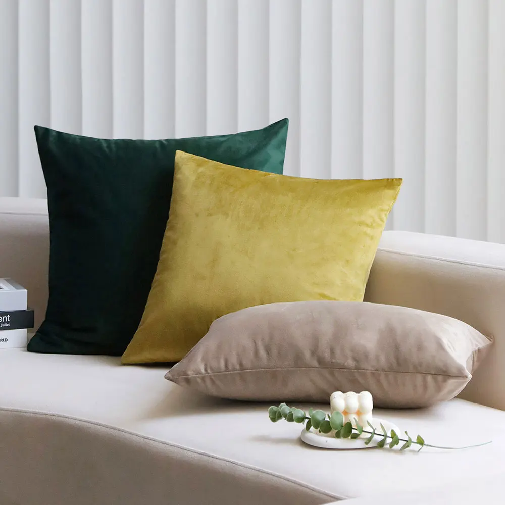 Dekorativer Kissenbezug für Wohnzimmer, ultraweicher Samt-Kissenbezug für Sofa, einfarbig, moderne Heimdekoration, Funda Cojin 30 x 50 45 x 45 50 x 50