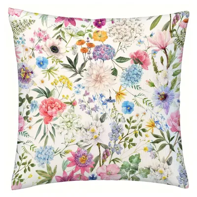 1 Stück Kissenbezug mit buntem Blumenmuster, 17,7 x 17,7 Zoll, weicher Kissenbezug für Image