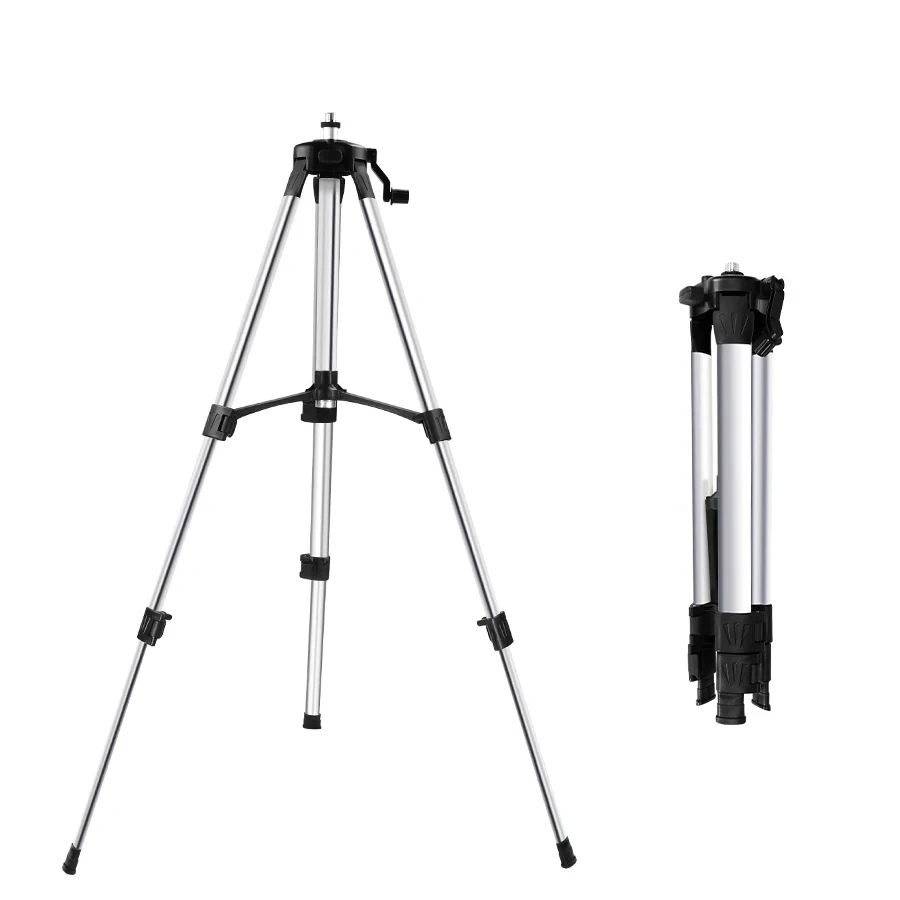 HILDA 1,2 m Laser-Nivellierstativ, professionelles Stativ, geeignet für Laser-Nivelliergerät, Aluminium-Stativ mit 5/8 verstellbar Image