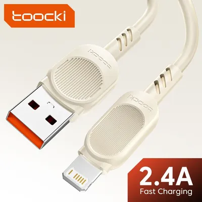 Toocki usb kabel für iphone 15 14 13 12 11 pro max xs xr 8 plus ipad schnell ladegerät 2.4a kabel für iphone blitz kabel