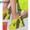 Eilyken plus Größe 35-42 Sommer plattform Frauen Hausschuhe High Heels Damen Mode elegante weibliche Sandalen Slides Schuhe