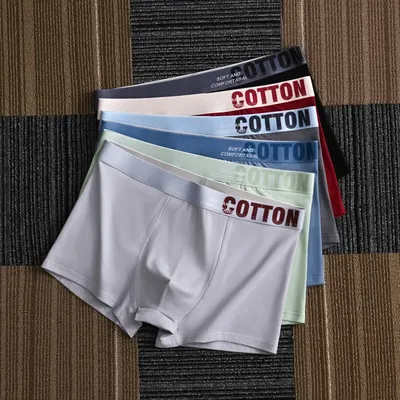 Neue Boxershorts Sport Männer Unterhosen Mann Baumwolle weiche Mode Herren Höschen plus Größe Image