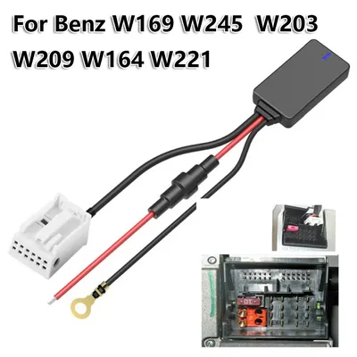 Heißer Verkauf 12Pin Bluetooth 4,0 Auto Radio AUX Kabel Adapter Für Mercedes W169 W245 W203 W209 W164 Auto Bluetooth Kit