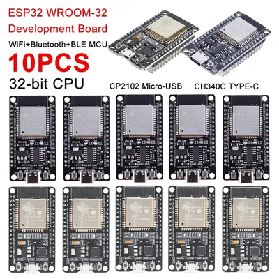 1-10pcs esp32 WROOM-32 entwicklungs board TYPE-C ch340c/cp2102 mikro module wifi + bt ultra-low Image