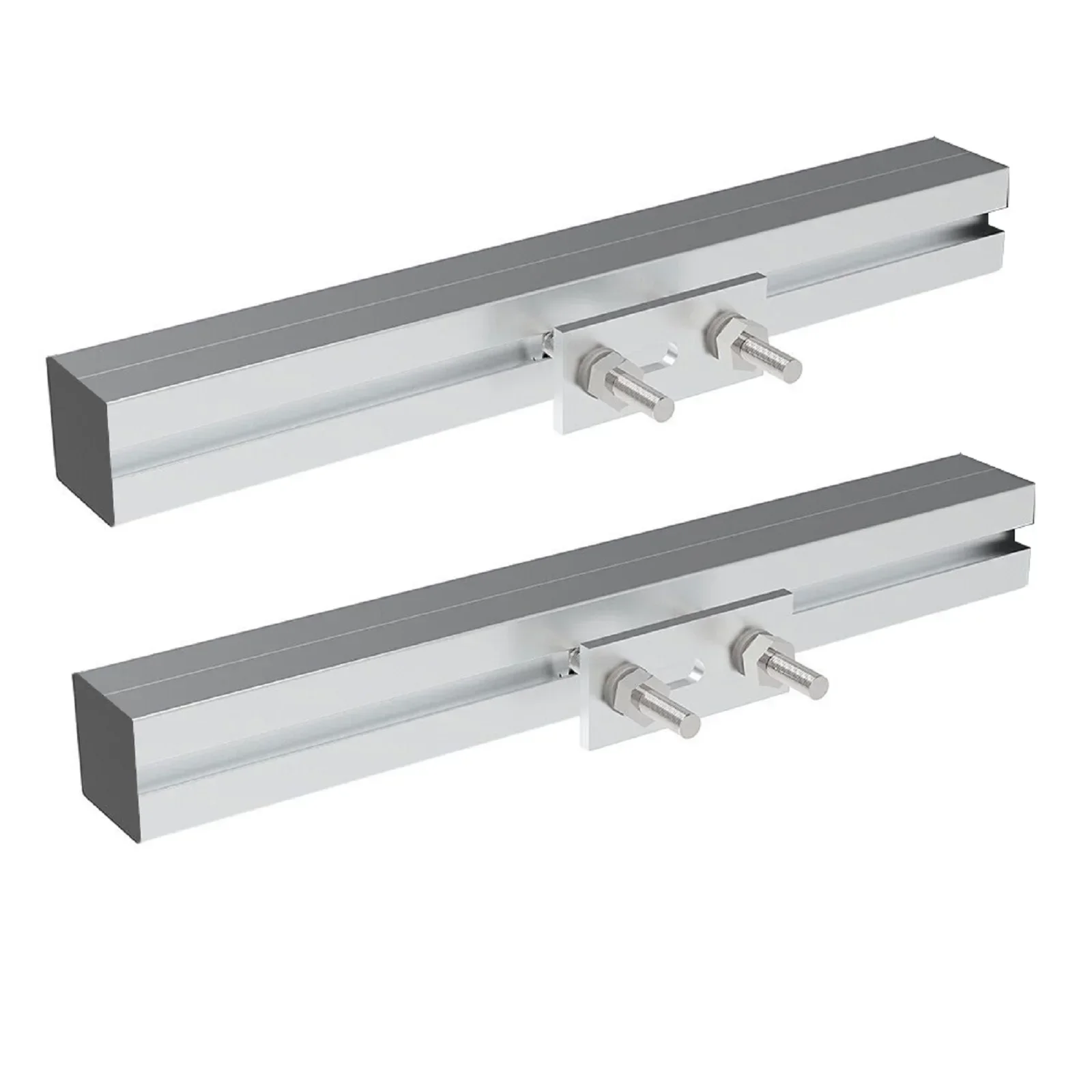 2 stücke Solar panel Führungs schiene 40*40mm Länge 350mm Aluminium legierung Solar panel Zubehör Photovoltaik modul einstellbare Montage Image