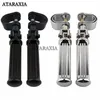 1 Paar schwarz/silber Motorrad Autobahn Motors chutz Crash Bars Fuß stifte Metall für Harley Davidson Honda Suzuki