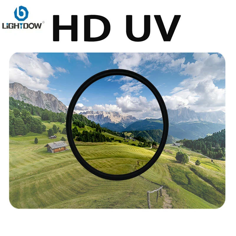 Lightdow HD UV-Objektivfilter 49 mm 52 55 58 62 67 72 77 82 mm für Cannon Nikon Sony Pentax Kameraobjektivfilter Image