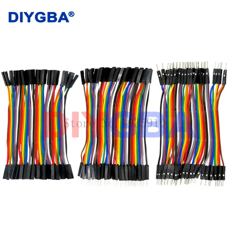 Dupont Line 40 Stück 10 cm 40Pin Stecker auf Stecker + Stecker auf Buchse und Buchse auf Buchse Überbrückungsdraht Dupont-Kabel für Arduino DIY KIT Image