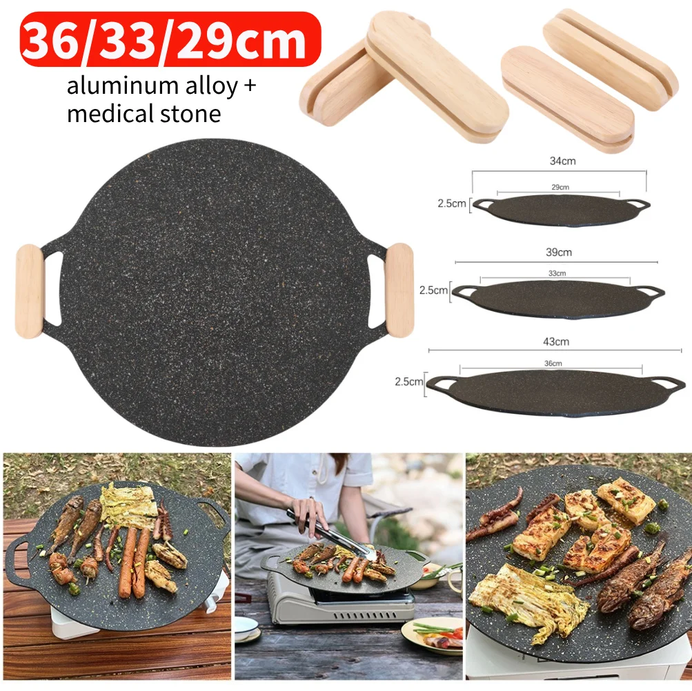 Backformen Pfannen Antihaft-Ölbrat Backform Induktion sherd rund für Outdoor-Camping Küche Back geschirr Haushalts werkzeuge Image