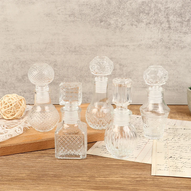 50ml Whisky Glas Schnaps Flaschen Für Alkohol Wein Französisch Geschnitzt Parfüm Honig Jar Mini Container Lagerung Hochzeit Handgemachte Geschenk Image
