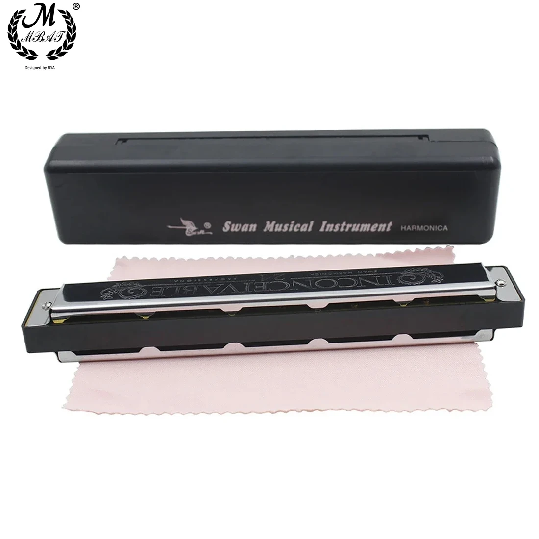 24-Loch C&D Key Mundharmonika Spielen doppelseitige silberne Mundharmonika Anfänger spielen Musikinstrumente Image