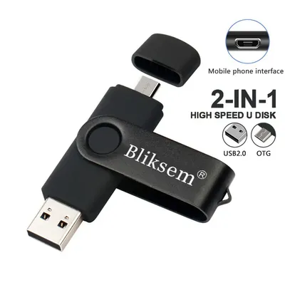 Bliksem otg flash drive 32gb 64gb high speed usb 2,0 für pc handy usb metall mini stift laufwerk Image