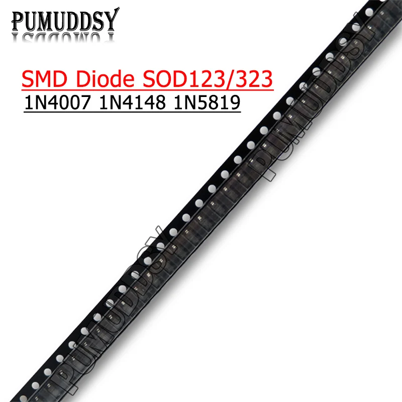 100 Stück SMD-Diode 0805 SOD-123 1N5819 1N4007 1N4148 SOD123 SOD-323 1206 1N4148WS 1N5819WS B5819WS SOD323 Schottky A2 T4 S4 B3 A7 Image