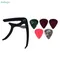 1 Gitarren-Capo und 5 Gitarren-Picks für akustisches E-Gitarren-Zubehör