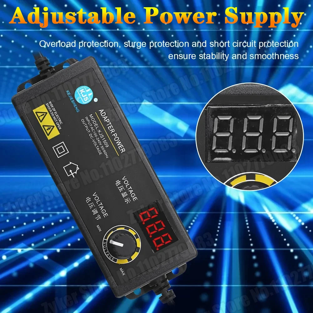 3V-36V 2a einstellbares Netzteil Adapter 60W Netzteil mit Display Universal AC 220V bis DC 12V Adapter einstellbares Ladegerät Image