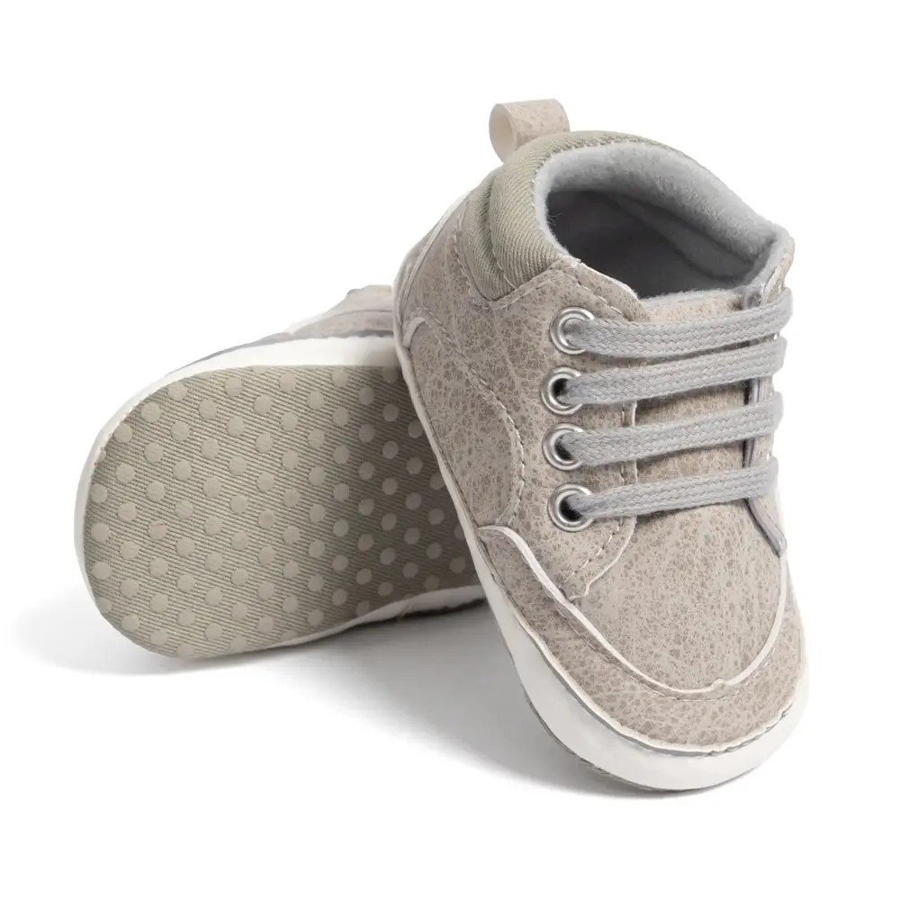 Meckior vier Jahreszeiten High-Top hundert Baby Turnschuhe Neugeborene Babys chuhe Pu Schnürschuhe Freizeit schuhe Baby Boy Mädchen Schuhe Anti-Rutsch Image