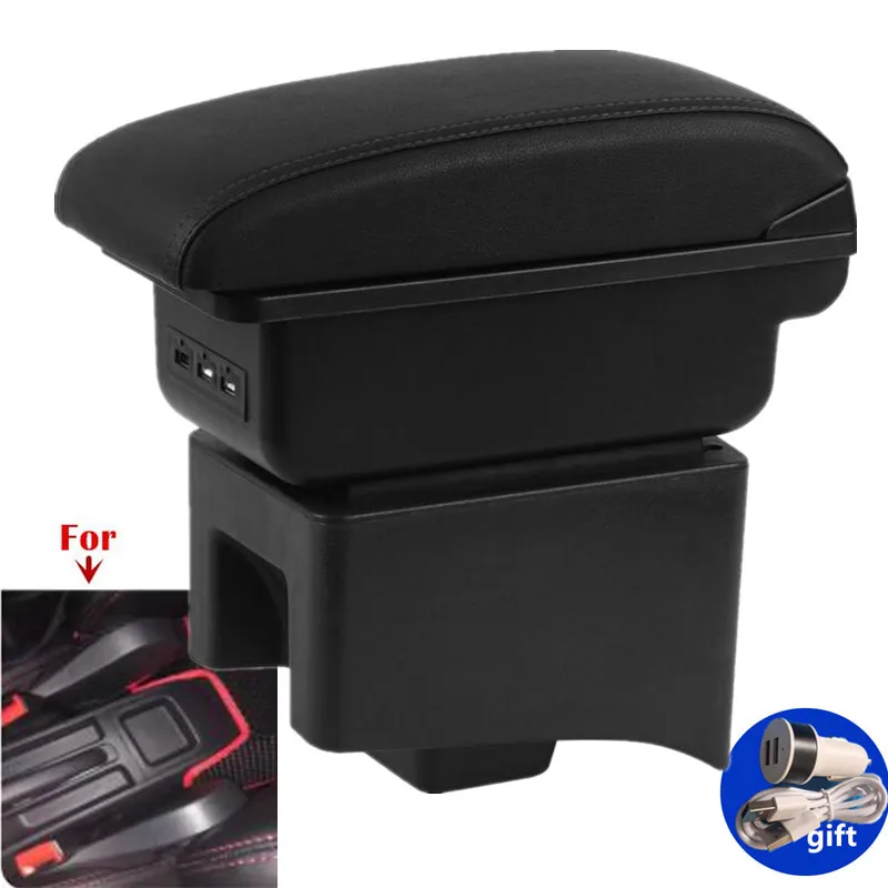 Für Volkswagen Polo Armlehne Box Für Volkswagen VW Vento Polo V 2009-2020 Auto Armlehne box Lagerung box Nachrüstung auto Zubehör Image