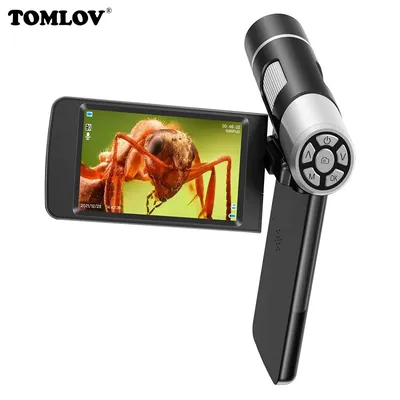 Tomlov Hand mikroskop digital fhd1080p 4 "Bildschirm für Foto/Video beobachten Outdoor-Werkzeug tragbares Taschen mikroskop