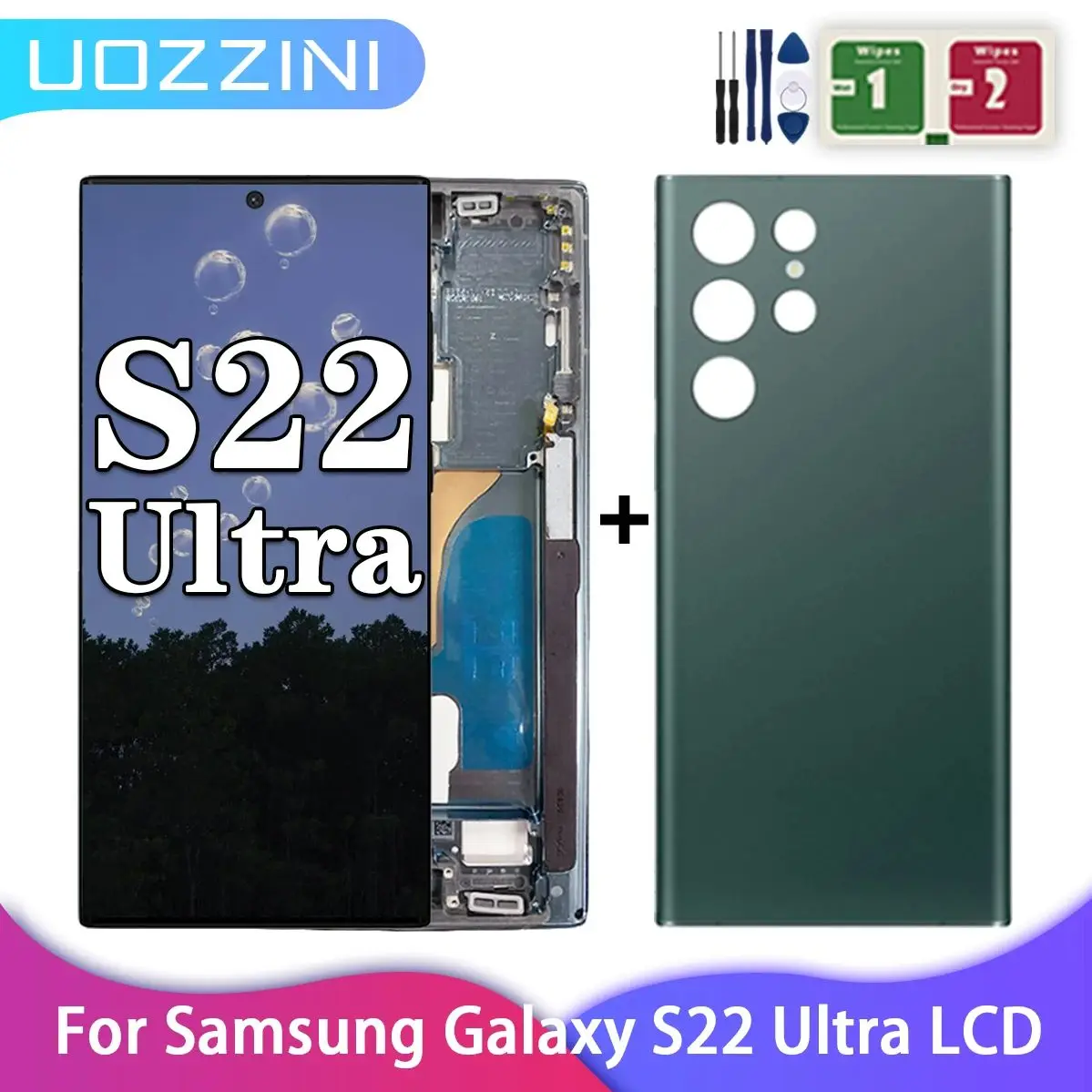 Oled für samsung s22 ultra display touchscreen digitalis ierer s22 ultra lcd displsy s908 s908b s908u montage teile 100% getestet Image