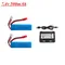7,4V 500mAh 20C Lipo-Akku 2s 721855 HP mit Ladegerät für WLtoys A202 A212 A222 A232 A242 A252 4WD RC Spielzeug Automodellteile