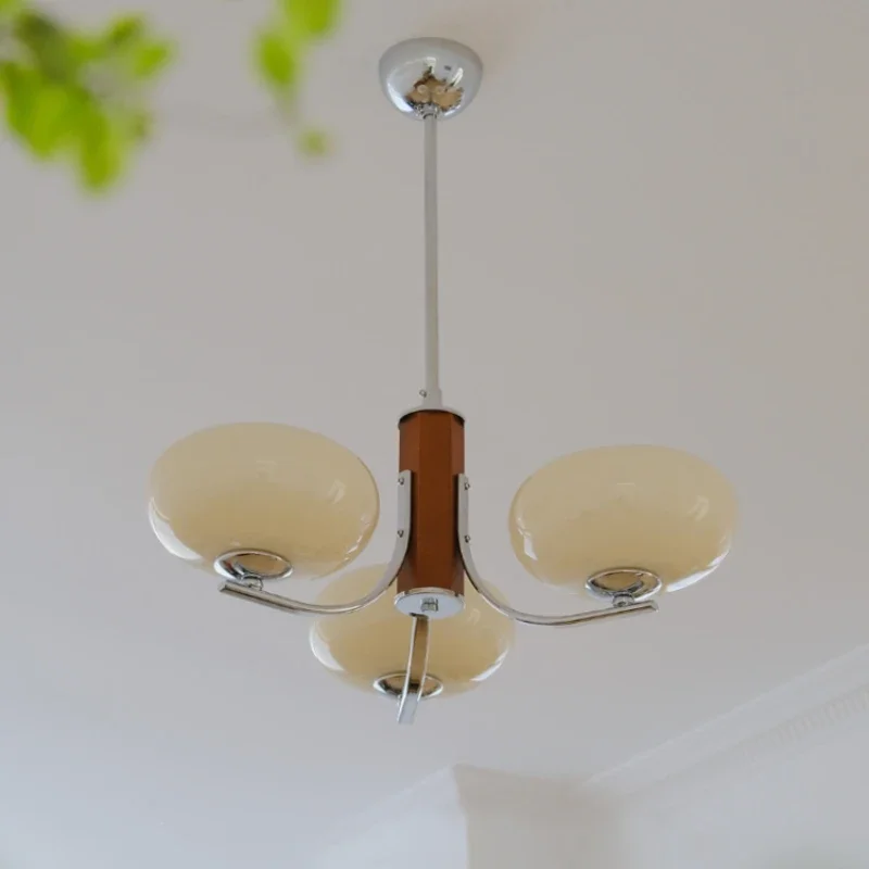 Französisch Retro mittelalter lichen Massivholz Glas Lampen schirm Kronleuchter wird für Schlafzimmer Esszimmer Wohnzimmer Kronleuchter Wohnkultur verwendet