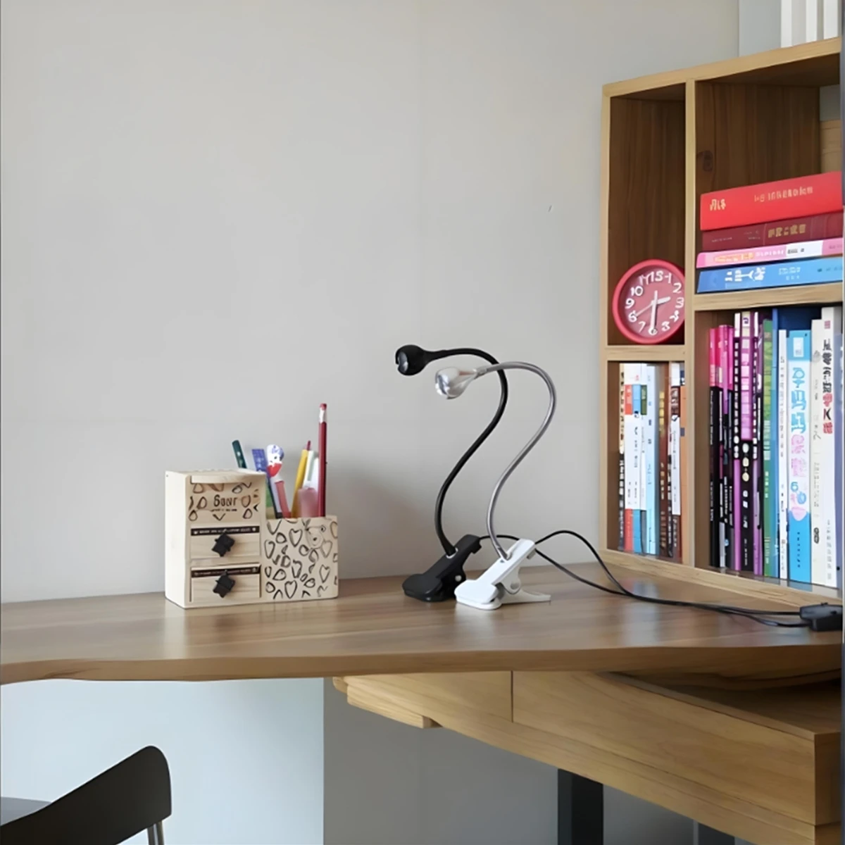 Tragbare USB-Leselampe für Reisen, Mini-LED-Buchleuchte mit Halter-Clip, Nachtlichter, USB-betrieben, für Laptop, Notebook, Computer