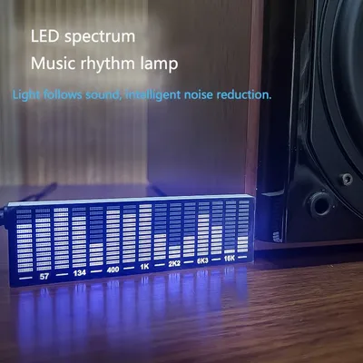 Sprachsteuerung Mini Audio Musik SpectrumLed Pickup Rhythmus Display Level Anzeige VU Meter Image