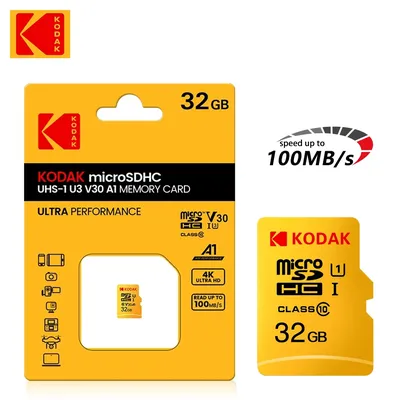 KODAK MicroSD-Speicherkarte 256 GB 128 GB bis zu 100 MB/s Klasse 10 U3 32 GB 64 GB TF-Kartenspeicher Microsd für Smartphone PC