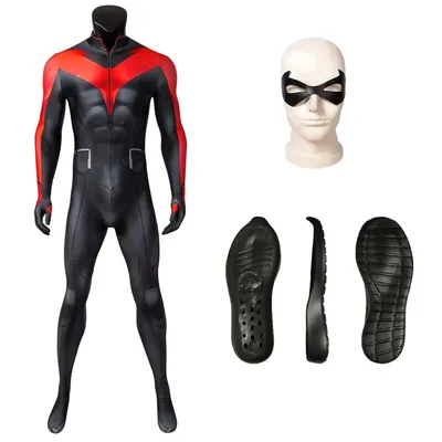 Titan Schwanz Overall Halloween Karneval Superheld Judas Vertrag Cosplay Robin Kostüm Superhelden Image