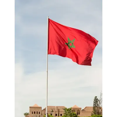 FLAGDOM 3X5Fts 90X150cm Marokko Nationalflagge Nationalbanner Image