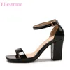 Marke Neue Mode Rosa Lavendel Frauen Nude Sandalen Schwarz Dame Kleid Abend Schuhe Med Ferse HG202 Plus Große Größe 28 47 52 10