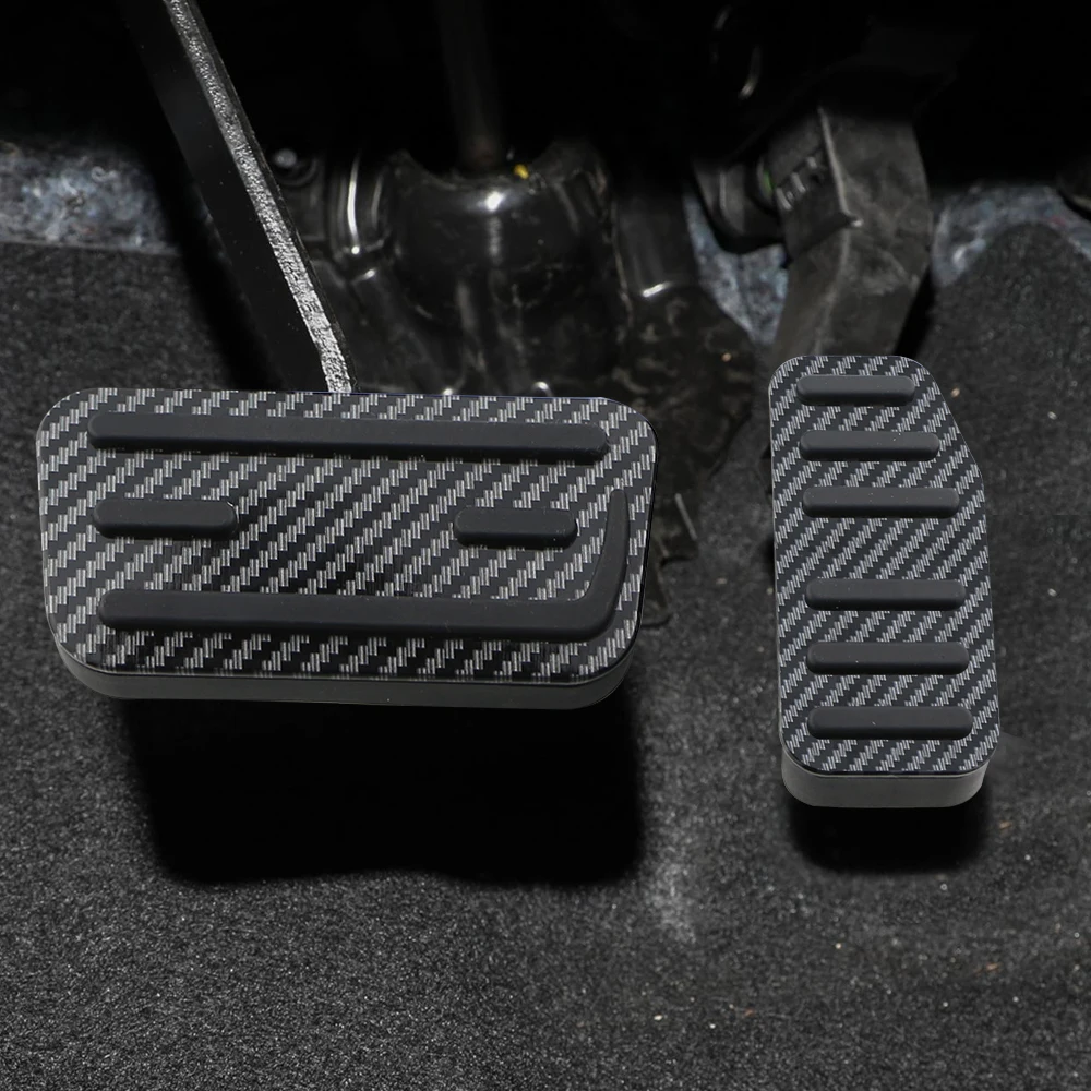 Kohlefaser-Auto pedale Gas bremspedal abdeckung für Honda Fit Jazz 2011-2019 Stadt 2015-2019 vezel hrv hr-v 2016-2022 at Image