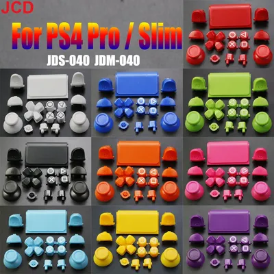 JCD Komplettset Joysticks D-Pad Richtungstaste R1 L1 R2 L2 ABXY Tasten JDS-040 JDM-040 Für PS4 Pro Image