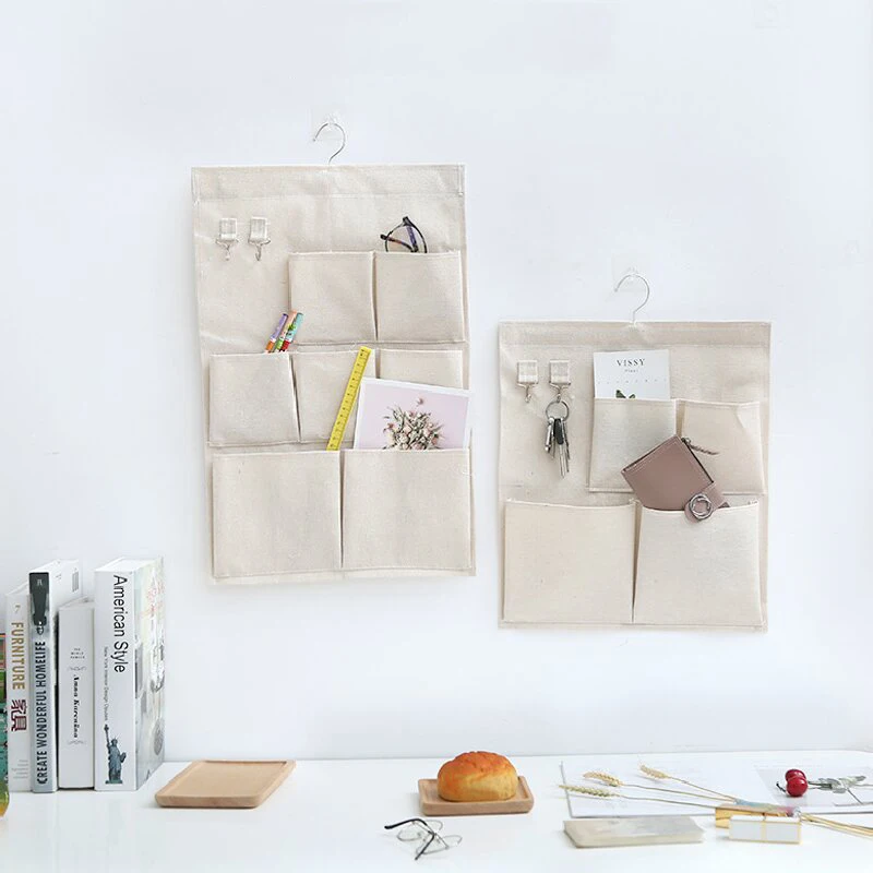 Schlafsaal Wand Aufbewahrung Hänge tasche Tür hinten Aufbewahrung tasche Schreibtisch Kleider schrank Tasche Socken verschiedene Stoff Hänge tasche ﻿ Image