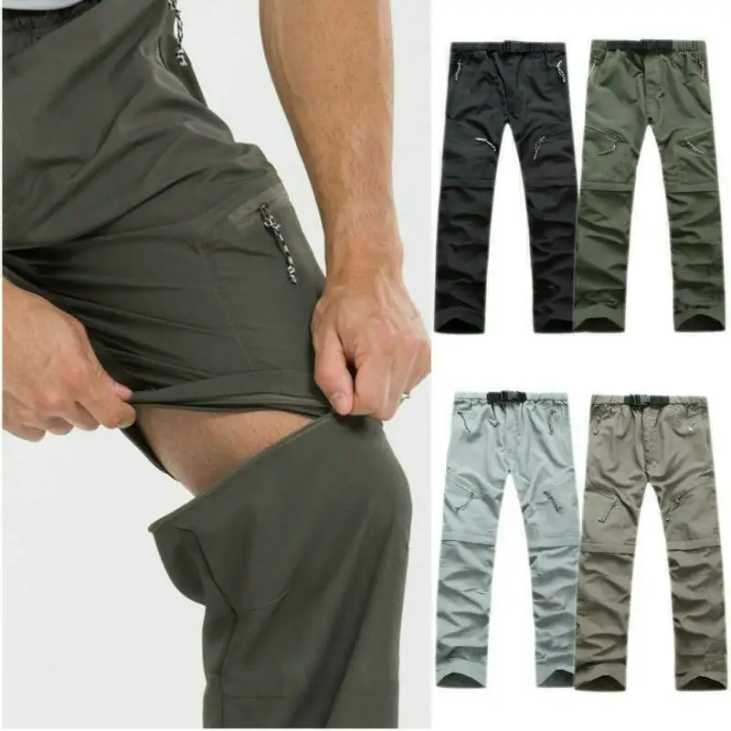 Frühling Sommer Outdoor-Hosen Männer schnell trocknen Cabrio-Hosen Männer Wandern leichte Angeln Reiß verschluss Cargo Arbeits hose Hose Image
