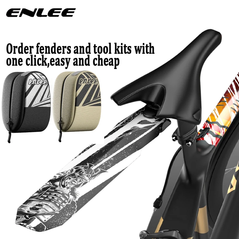 Enlee Fahrrad tasche verstellbare kombinierte Kotflügel Rennrad Mountainbike Sattel tasche ultraleichte Fahrrads itz schlauch Fahrrad Heck taschen Image